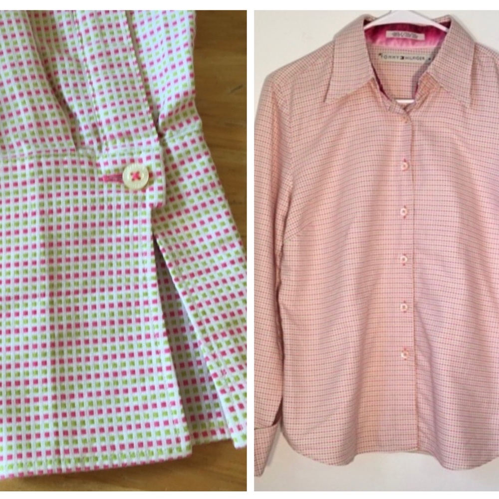 Vintage Tommy Hilfiger Pink Preppy Button Up Shirt Spring